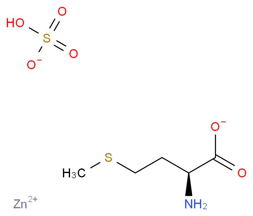 (S)-((2-Amino-4-(methylthio)butanoyl)oxy)zinc(II) hydrogensulfate_Molecular_structure_CAS_56329-42-1)