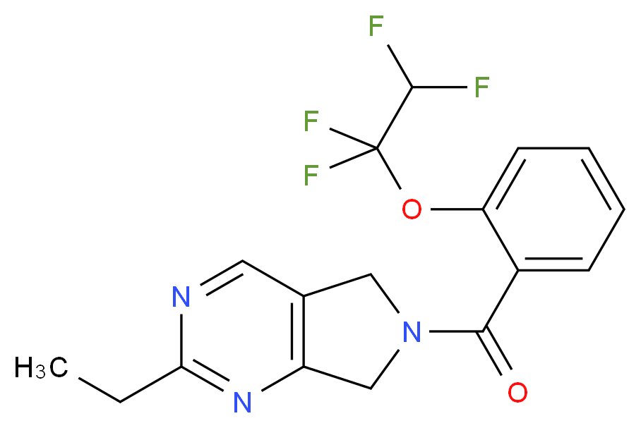 2-ethyl-6-[2-(1,1,2,2-tetrafluoroethoxy)benzoyl]-6,7-dihydro-5H-pyrrolo[3,4-d]pyrimidine_Molecular_structure_CAS_)