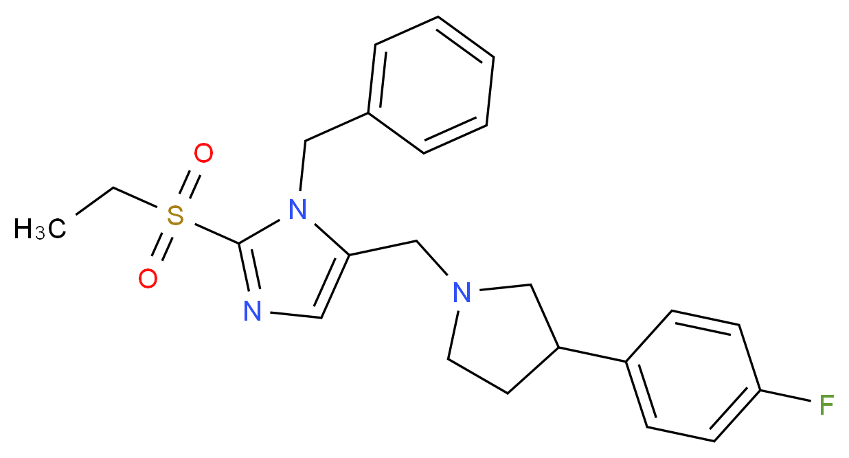 1-benzyl-2-(ethylsulfonyl)-5-{[3-(4-fluorophenyl)-1-pyrrolidinyl]methyl}-1H-imidazole_Molecular_structure_CAS_)
