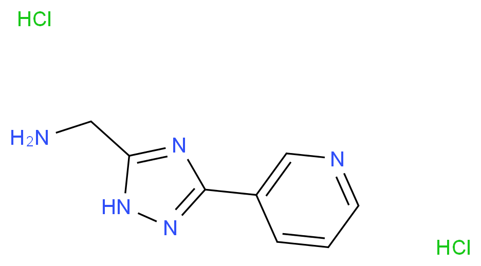 [3-(pyridin-3-yl)-1H-1,2,4-triazol-5-yl]methanamine dihydrochloride_Molecular_structure_CAS_)