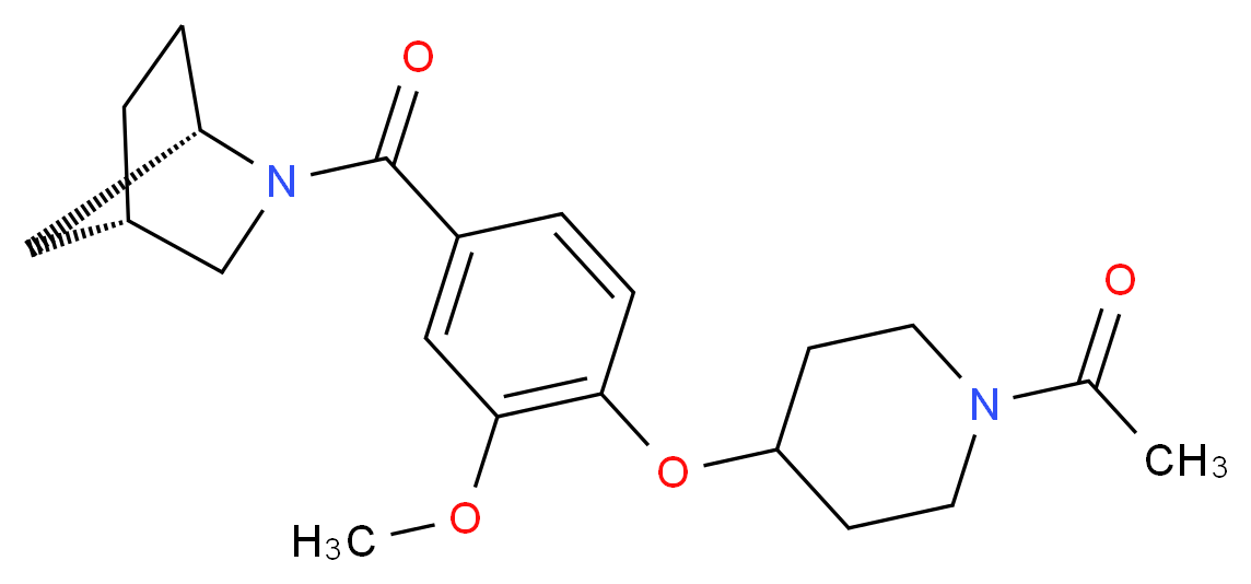 (1S*,4S*)-2-{4-[(1-acetyl-4-piperidinyl)oxy]-3-methoxybenzoyl}-2-azabicyclo[2.2.1]heptane_Molecular_structure_CAS_)