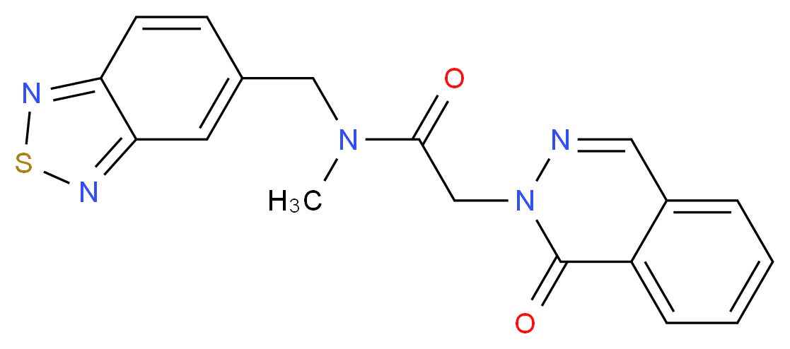 N-(2,1,3-benzothiadiazol-5-ylmethyl)-N-methyl-2-(1-oxo-2(1H)-phthalazinyl)acetamide_Molecular_structure_CAS_)