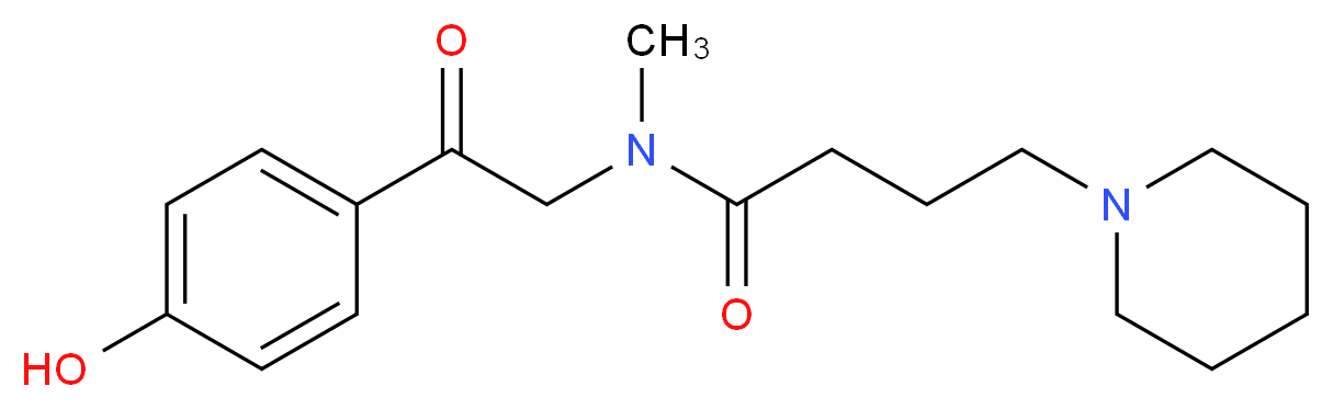 N-[2-(4-hydroxyphenyl)-2-oxoethyl]-N-methyl-4-(1-piperidinyl)butanamide (non-preferred name)_Molecular_structure_CAS_)