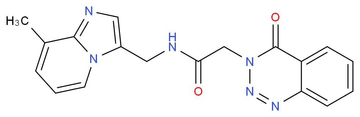 N-[(8-methylimidazo[1,2-a]pyridin-3-yl)methyl]-2-(4-oxo-1,2,3-benzotriazin-3(4H)-yl)acetamide_Molecular_structure_CAS_)