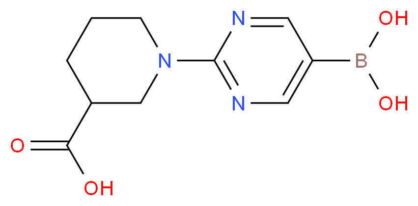 1-[5-(DIHYDROXYBORYL)PYRIMIDIN-2-YL]PIPERIDINE-3-CARBOXYLIC ACID_Molecular_structure_CAS_)