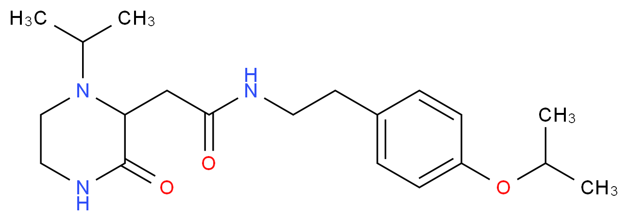 N-[2-(4-isopropoxyphenyl)ethyl]-2-(1-isopropyl-3-oxo-2-piperazinyl)acetamide_Molecular_structure_CAS_)