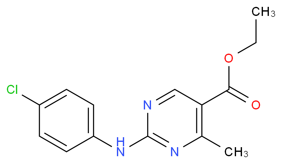 Ethyl 2-[(4-chlorophenyl)amino]-4-methylpyrimidine-5-carboxylate_Molecular_structure_CAS_)