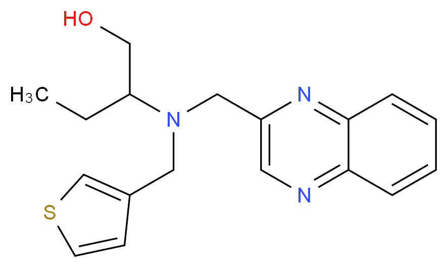 2-[(quinoxalin-2-ylmethyl)(3-thienylmethyl)amino]butan-1-ol_Molecular_structure_CAS_)