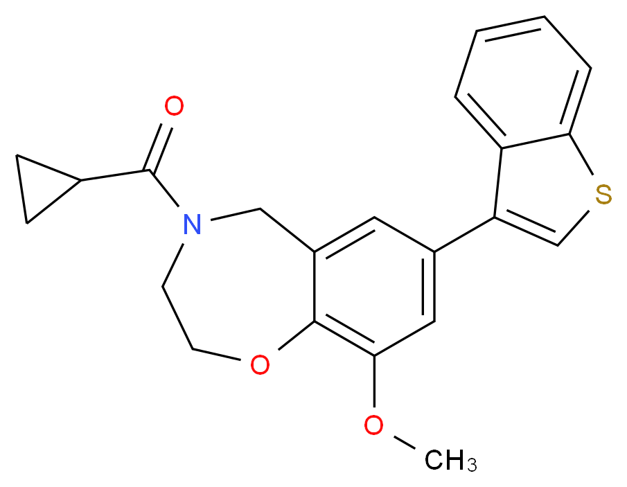 7-(1-benzothien-3-yl)-4-(cyclopropylcarbonyl)-9-methoxy-2,3,4,5-tetrahydro-1,4-benzoxazepine_Molecular_structure_CAS_)