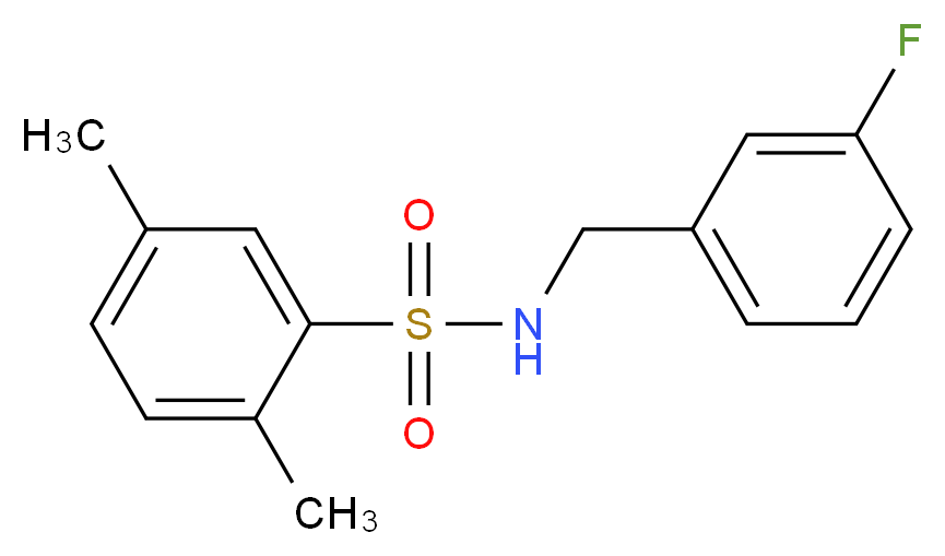 N-(3-Fluorobenzyl)-2,5-dimethylbenzenesulfonamide_Molecular_structure_CAS_)