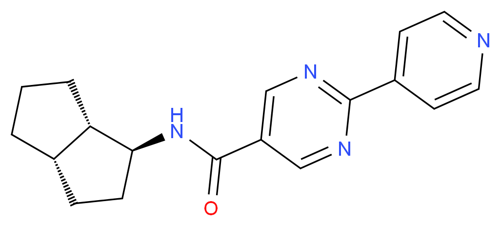 N-[(1S*,3aS*,6aS*)-octahydropentalen-1-yl]-2-pyridin-4-ylpyrimidine-5-carboxamide_Molecular_structure_CAS_)
