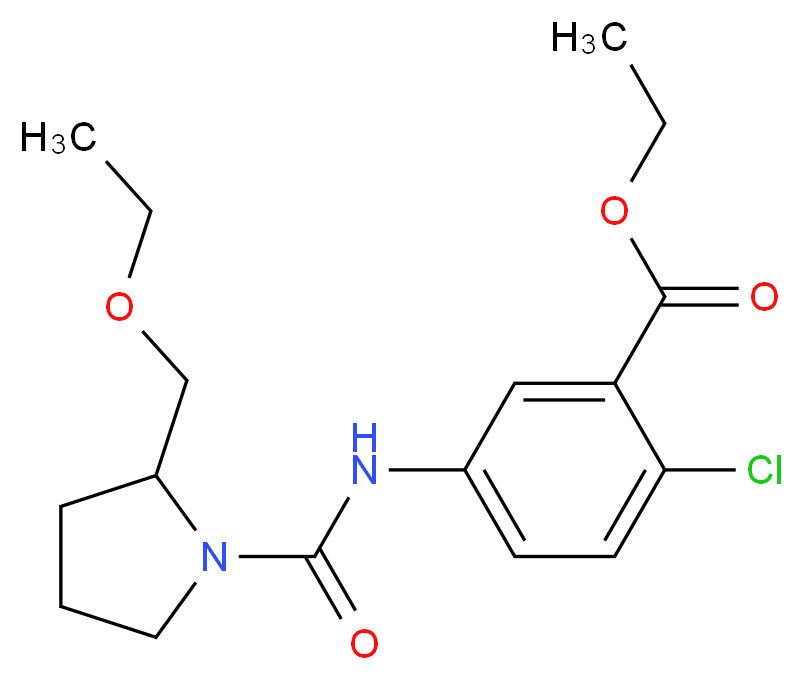 ethyl 2-chloro-5-({[2-(ethoxymethyl)pyrrolidin-1-yl]carbonyl}amino)benzoate_Molecular_structure_CAS_)