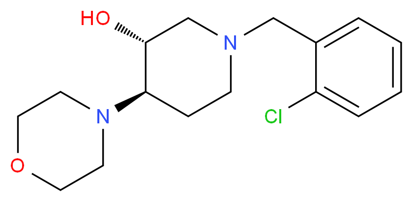 (3R*,4R*)-1-(2-chlorobenzyl)-4-(4-morpholinyl)-3-piperidinol_Molecular_structure_CAS_)