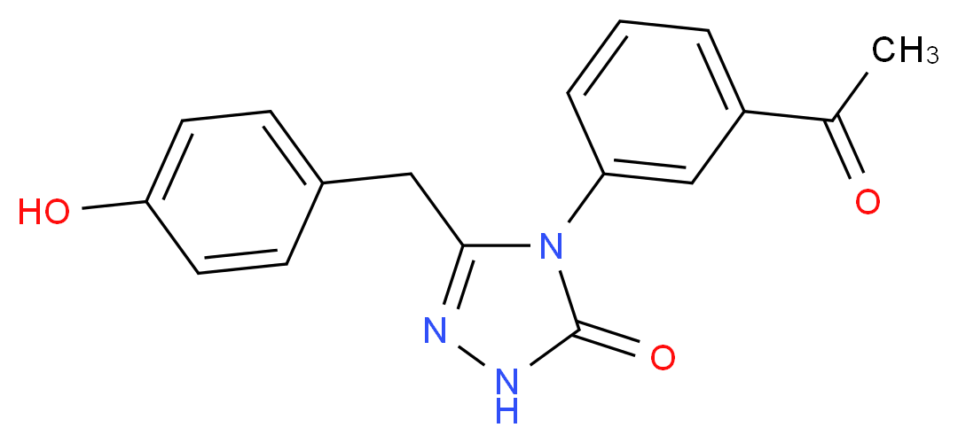 4-(3-acetylphenyl)-5-(4-hydroxybenzyl)-2,4-dihydro-3H-1,2,4-triazol-3-one_Molecular_structure_CAS_)