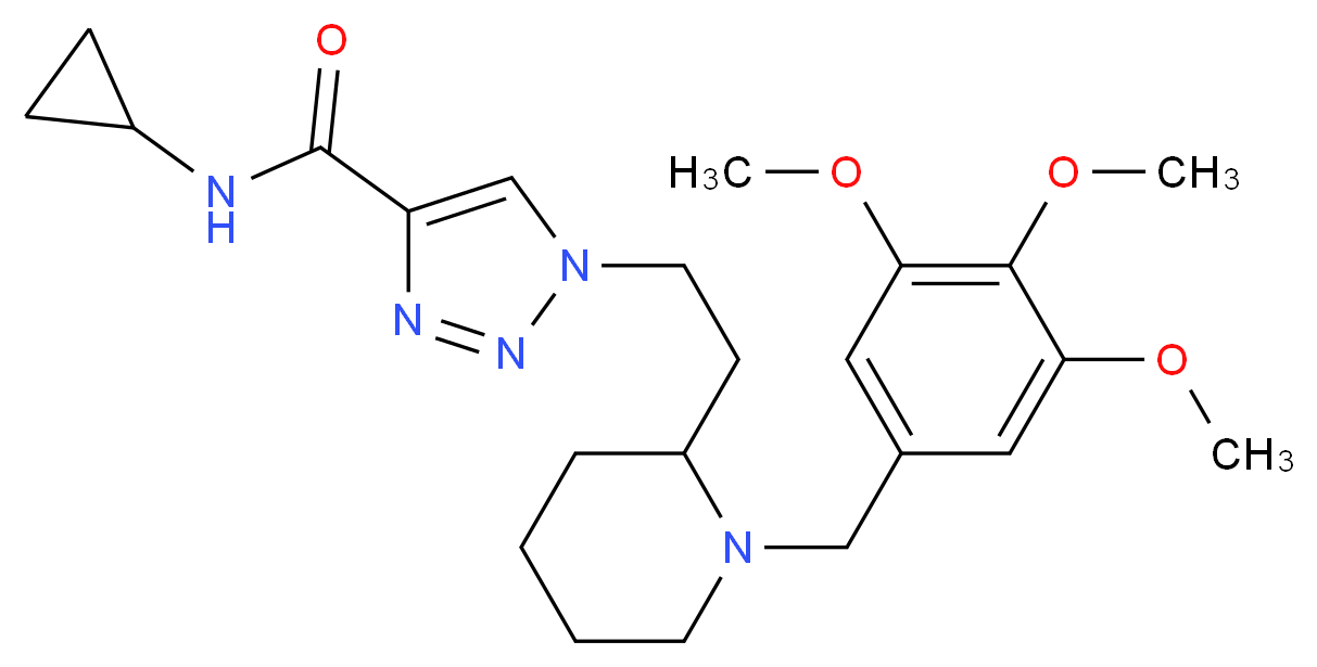 N-cyclopropyl-1-{2-[1-(3,4,5-trimethoxybenzyl)-2-piperidinyl]ethyl}-1H-1,2,3-triazole-4-carboxamide_Molecular_structure_CAS_)
