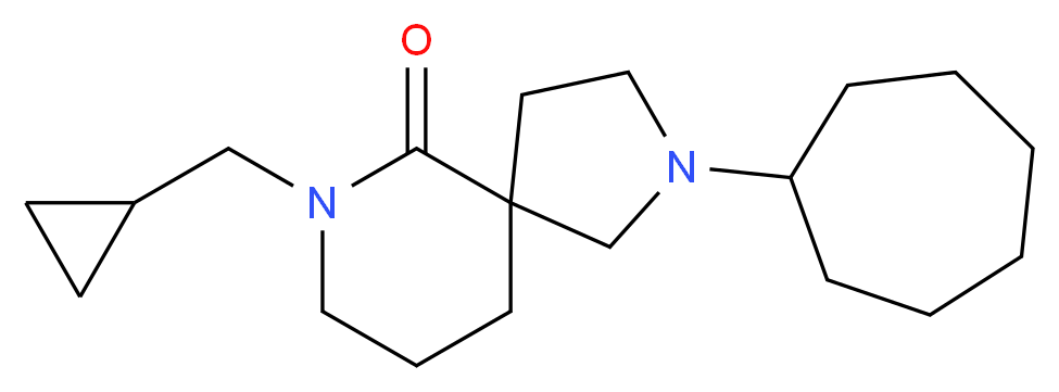 2-cycloheptyl-7-(cyclopropylmethyl)-2,7-diazaspiro[4.5]decan-6-one_Molecular_structure_CAS_)