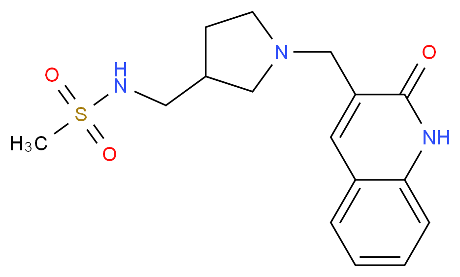 N-({1-[(2-oxo-1,2-dihydroquinolin-3-yl)methyl]pyrrolidin-3-yl}methyl)methanesulfonamide_Molecular_structure_CAS_)