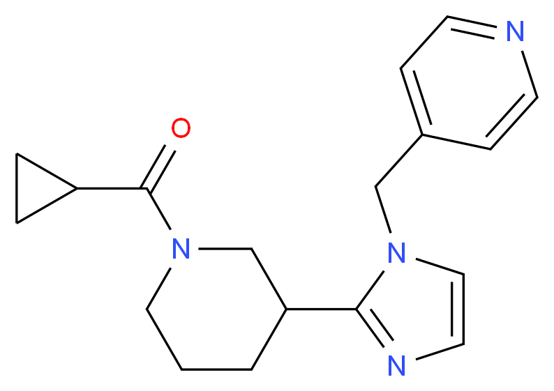 4-({2-[1-(cyclopropylcarbonyl)piperidin-3-yl]-1H-imidazol-1-yl}methyl)pyridine_Molecular_structure_CAS_)