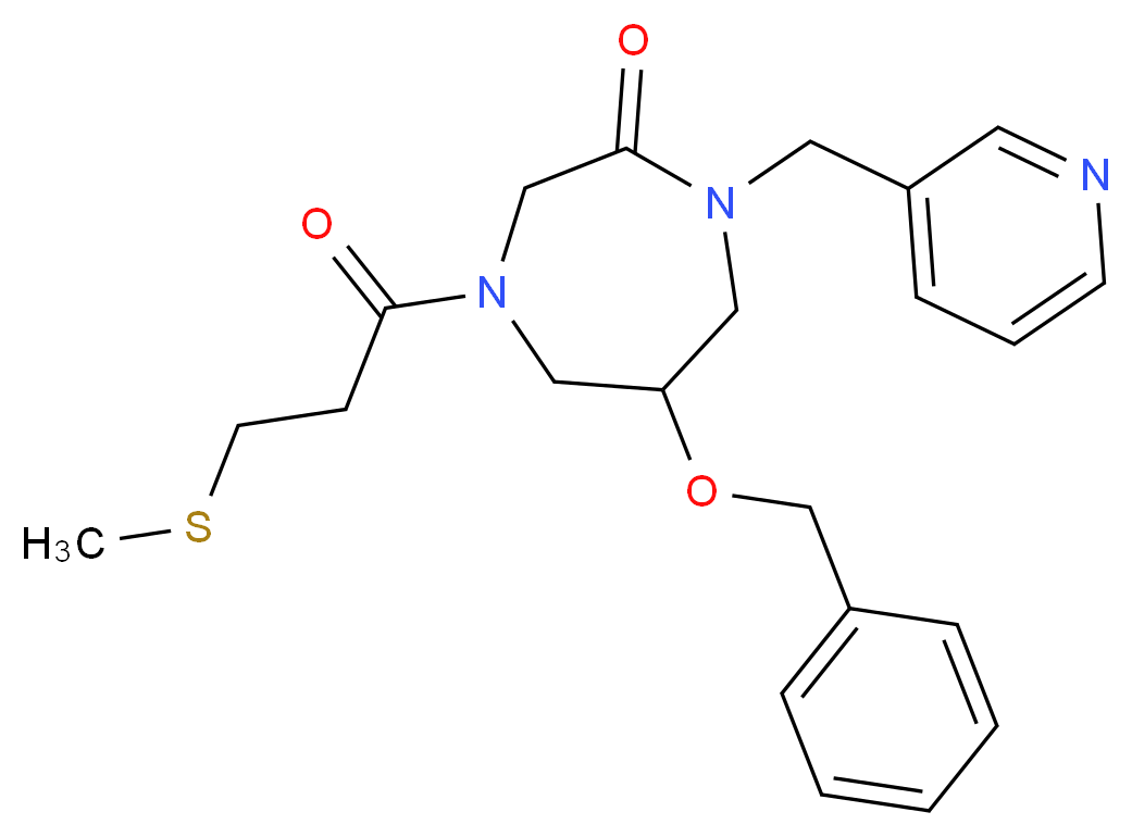 6-(benzyloxy)-4-[3-(methylthio)propanoyl]-1-(3-pyridinylmethyl)-1,4-diazepan-2-one_Molecular_structure_CAS_)
