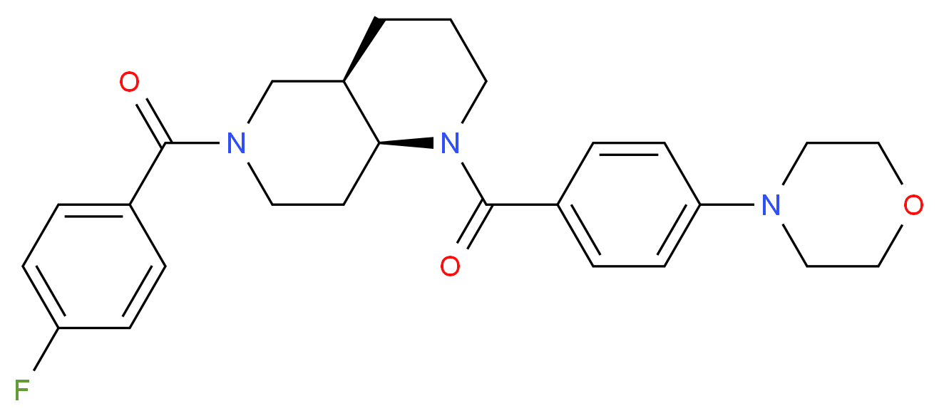 (4aR*,8aS*)-6-(4-fluorobenzoyl)-1-[4-(4-morpholinyl)benzoyl]decahydro-1,6-naphthyridine_Molecular_structure_CAS_)