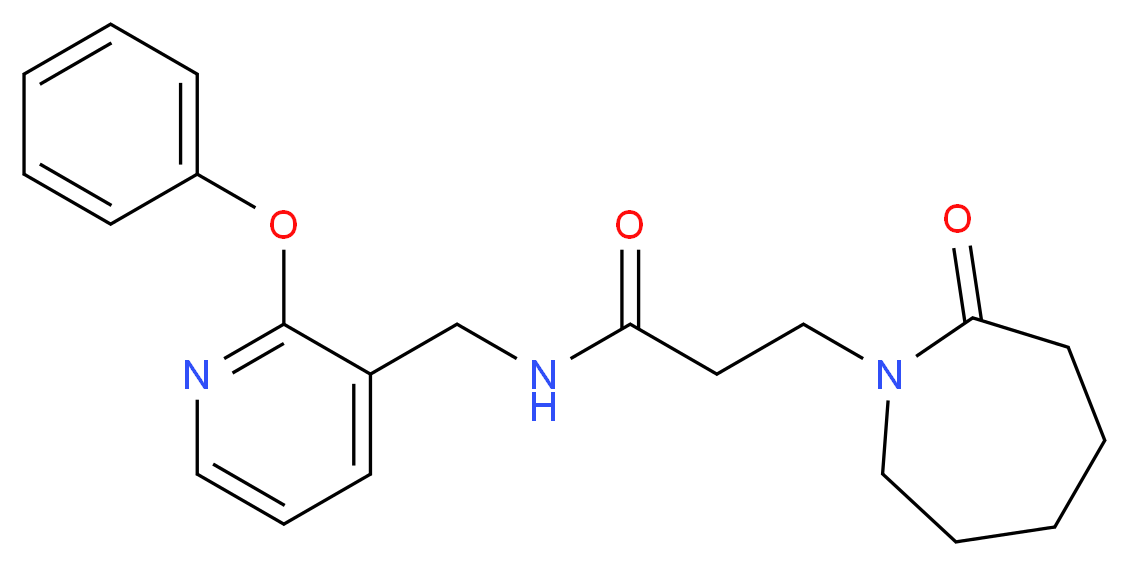 3-(2-oxo-1-azepanyl)-N-[(2-phenoxy-3-pyridinyl)methyl]propanamide_Molecular_structure_CAS_)