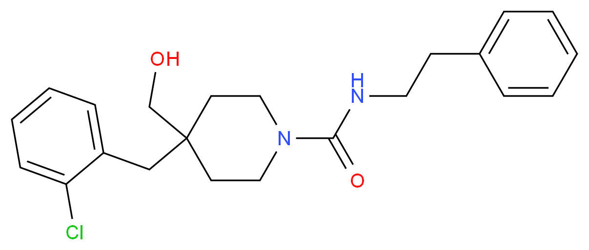 4-(2-chlorobenzyl)-4-(hydroxymethyl)-N-(2-phenylethyl)-1-piperidinecarboxamide_Molecular_structure_CAS_)