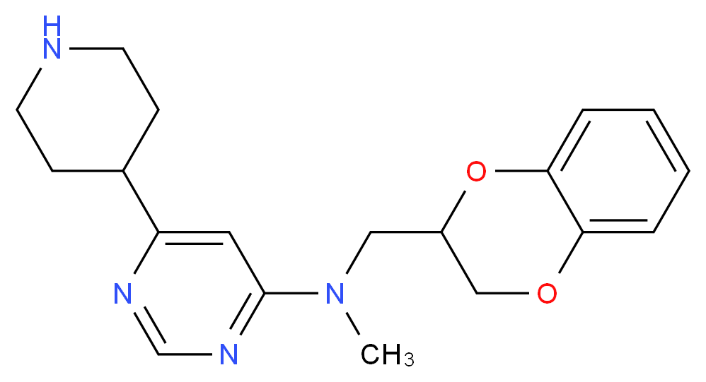 N-(2,3-dihydro-1,4-benzodioxin-2-ylmethyl)-N-methyl-6-piperidin-4-ylpyrimidin-4-amine_Molecular_structure_CAS_)