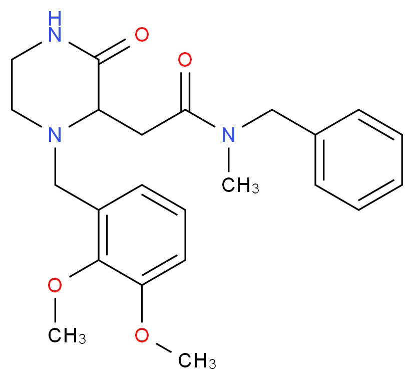 N-benzyl-2-[1-(2,3-dimethoxybenzyl)-3-oxo-2-piperazinyl]-N-methylacetamide_Molecular_structure_CAS_)