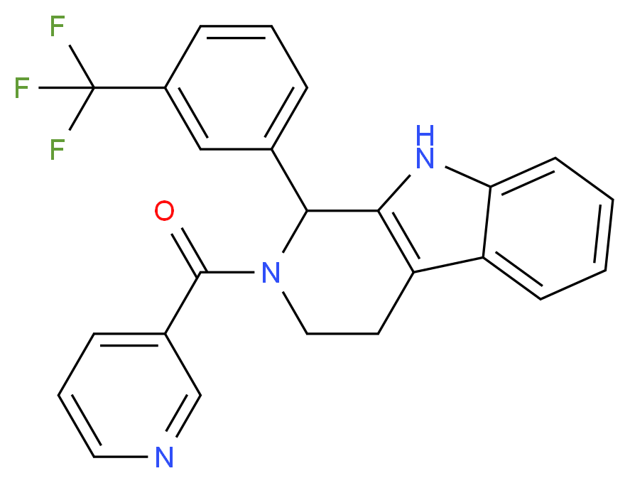 2-(3-pyridinylcarbonyl)-1-[3-(trifluoromethyl)phenyl]-2,3,4,9-tetrahydro-1H-beta-carboline_Molecular_structure_CAS_)