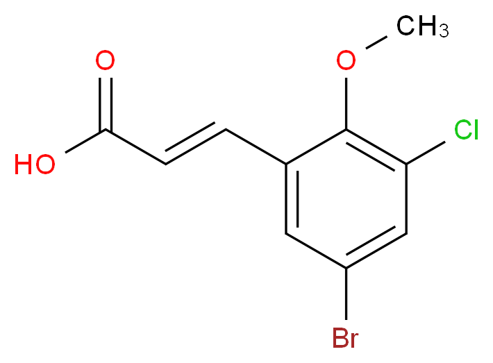 (2E)-3-(5-bromo-3-chloro-2-methoxyphenyl)acrylic acid_Molecular_structure_CAS_518023-87-5)