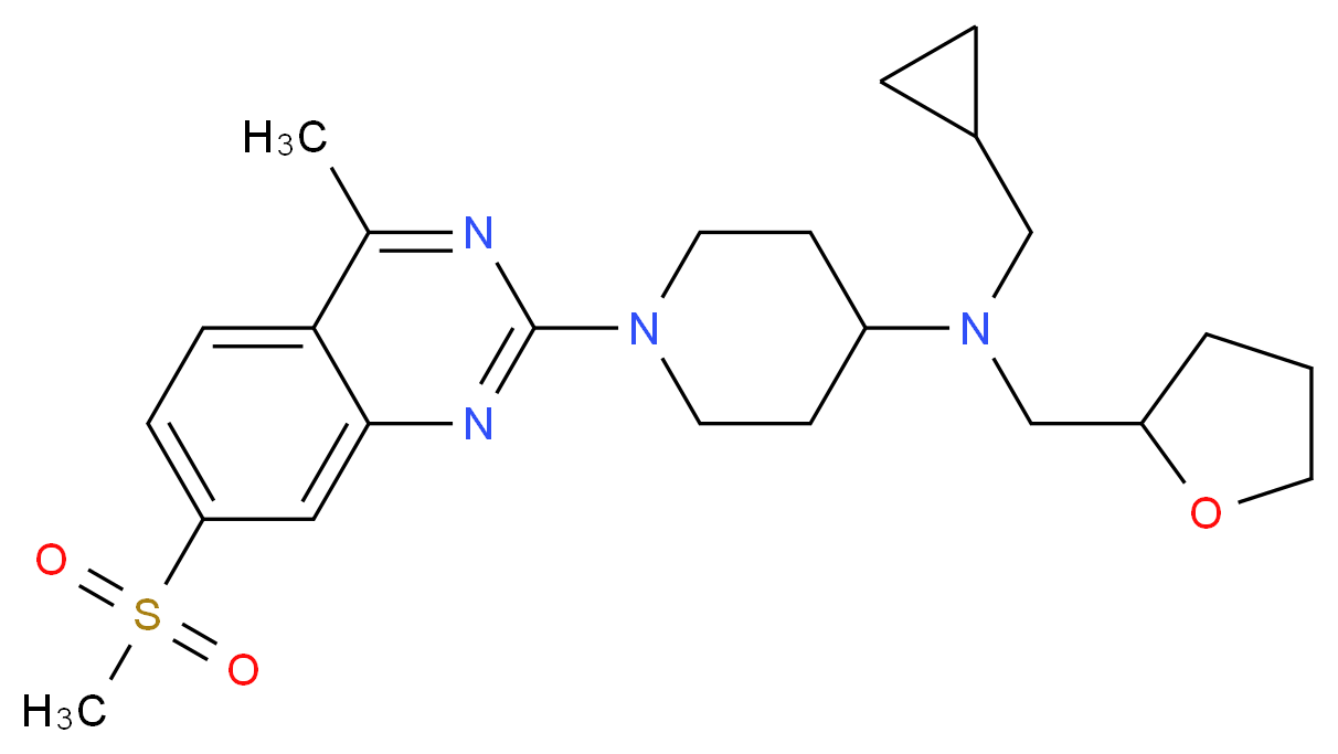 N-(cyclopropylmethyl)-1-[4-methyl-7-(methylsulfonyl)-2-quinazolinyl]-N-(tetrahydro-2-furanylmethyl)-4-piperidinamine_Molecular_structure_CAS_)