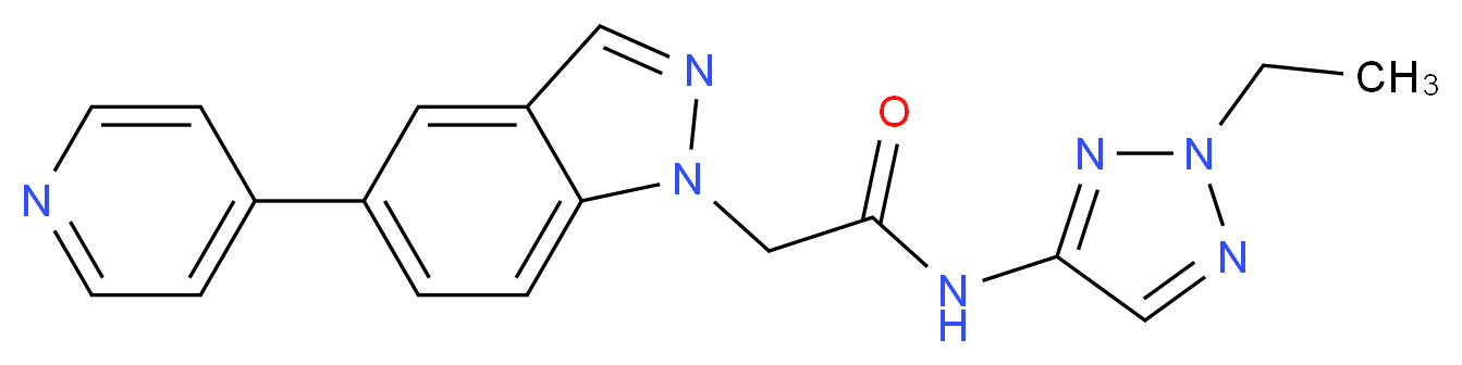 N-(2-ethyl-2H-1,2,3-triazol-4-yl)-2-(5-pyridin-4-yl-1H-indazol-1-yl)acetamide_Molecular_structure_CAS_)