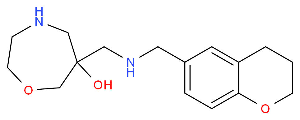 6-{[(3,4-dihydro-2H-chromen-6-ylmethyl)amino]methyl}-1,4-oxazepan-6-ol_Molecular_structure_CAS_)
