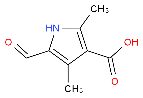 5-Formyl-2,4-dimethyl-1H-pyrrole-3-carboxylic acid_Molecular_structure_CAS_253870-02-9)