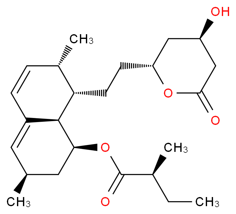 (S)-(1S,3R,7S,8S,8aR)-8-(2-((2R,4R)-4-hydroxy-6-oxotetrahydro-2H-pyran-2-yl)ethyl)-3,7-dimethyl-1,2,3,7,8,8a-hexahydronaphthalen-1-yl 2-methylbutanoate_Molecular_structure_CAS_)