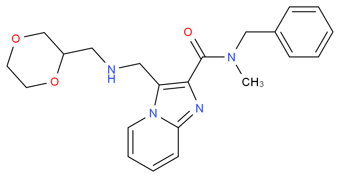 N-benzyl-3-{[(1,4-dioxan-2-ylmethyl)amino]methyl}-N-methylimidazo[1,2-a]pyridine-2-carboxamide_Molecular_structure_CAS_)