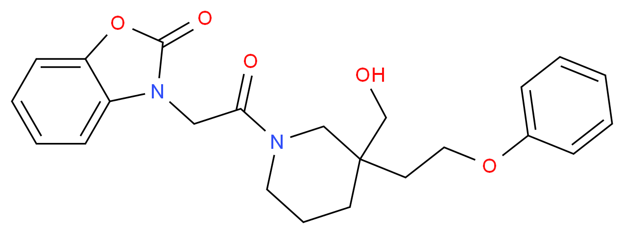 3-{2-[3-(hydroxymethyl)-3-(2-phenoxyethyl)-1-piperidinyl]-2-oxoethyl}-1,3-benzoxazol-2(3H)-one_Molecular_structure_CAS_)