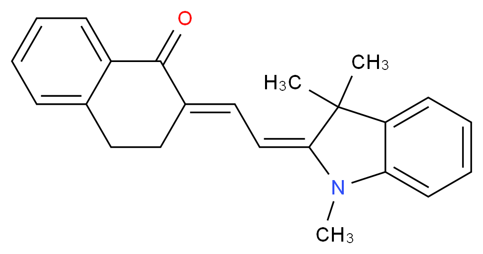 2-[2-(1,3,3-Trimethyl-2-indolinylidene)ethylidene]-1-tetralone, predominantly trans/trans_Molecular_structure_CAS_53704-25-9)