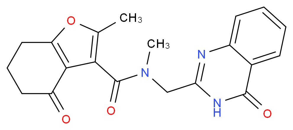 N,2-dimethyl-4-oxo-N-[(4-oxo-3,4-dihydro-2-quinazolinyl)methyl]-4,5,6,7-tetrahydro-1-benzofuran-3-carboxamide_Molecular_structure_CAS_)