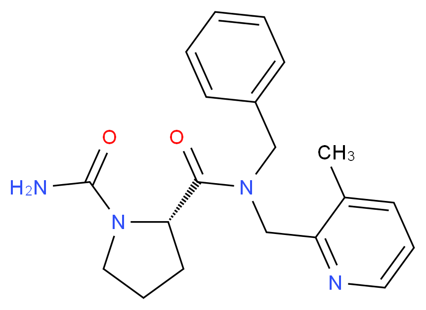 (2S)-N~2~-benzyl-N~2~-[(3-methylpyridin-2-yl)methyl]pyrrolidine-1,2-dicarboxamide_Molecular_structure_CAS_)