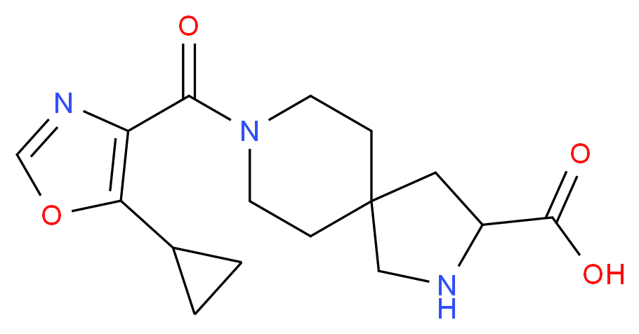 8-[(5-cyclopropyl-1,3-oxazol-4-yl)carbonyl]-2,8-diazaspiro[4.5]decane-3-carboxylic acid_Molecular_structure_CAS_)