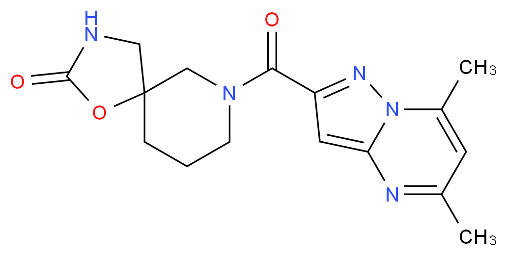 7-[(5,7-dimethylpyrazolo[1,5-a]pyrimidin-2-yl)carbonyl]-1-oxa-3,7-diazaspiro[4.5]decan-2-one_Molecular_structure_CAS_)