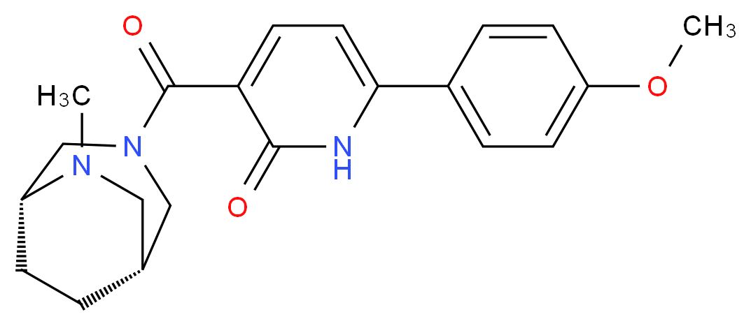 6-(4-methoxyphenyl)-3-{[(1R*,5R*)-6-methyl-3,6-diazabicyclo[3.2.2]non-3-yl]carbonyl}-2(1H)-pyridinone_Molecular_structure_CAS_)