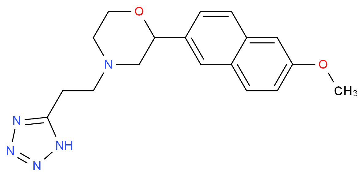 2-(6-methoxy-2-naphthyl)-4-[2-(1H-tetrazol-5-yl)ethyl]morpholine_Molecular_structure_CAS_)