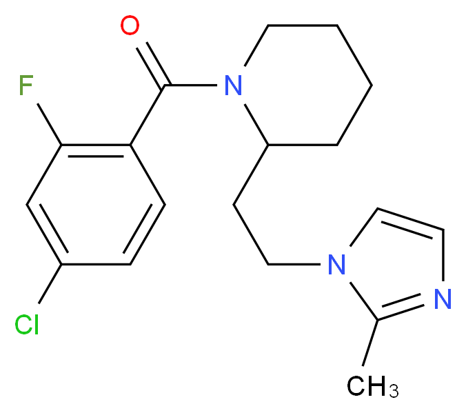 1-(4-chloro-2-fluorobenzoyl)-2-[2-(2-methyl-1H-imidazol-1-yl)ethyl]piperidine_Molecular_structure_CAS_)