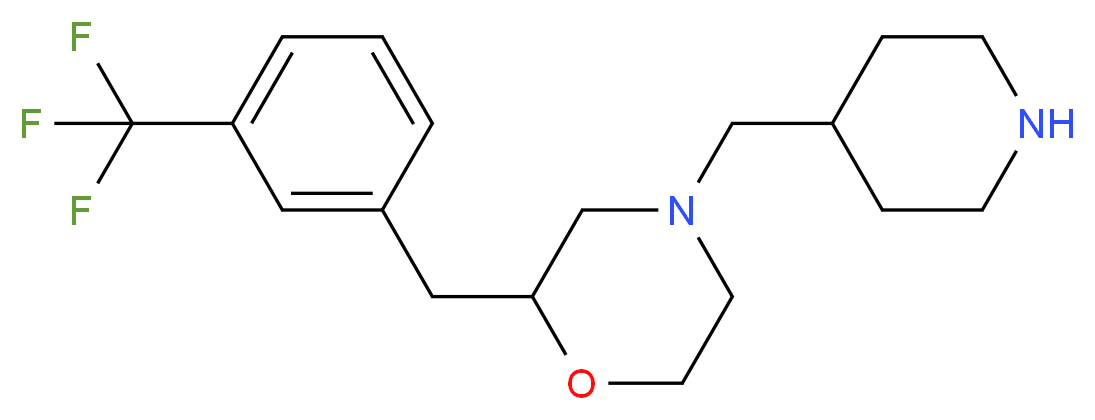 4-(4-piperidinylmethyl)-2-[3-(trifluoromethyl)benzyl]morpholine_Molecular_structure_CAS_)