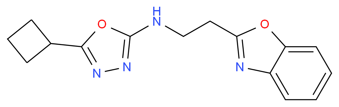 N-[2-(1,3-benzoxazol-2-yl)ethyl]-5-cyclobutyl-1,3,4-oxadiazol-2-amine_Molecular_structure_CAS_)