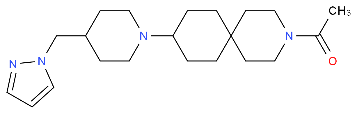 3-acetyl-9-[4-(1H-pyrazol-1-ylmethyl)piperidin-1-yl]-3-azaspiro[5.5]undecane_Molecular_structure_CAS_)