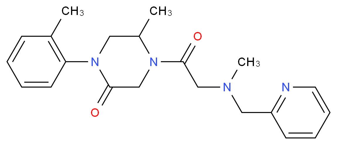 5-methyl-1-(2-methylphenyl)-4-[N-methyl-N-(2-pyridinylmethyl)glycyl]-2-piperazinone_Molecular_structure_CAS_)