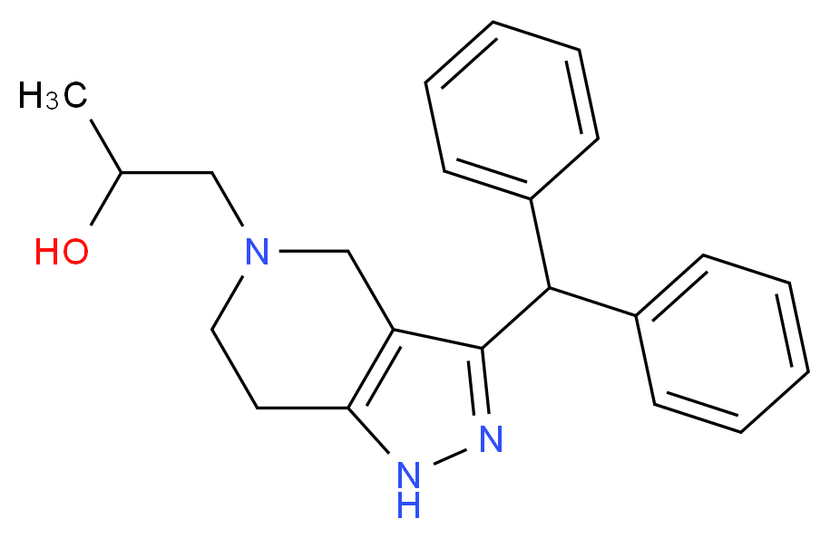 1-[3-(diphenylmethyl)-1,4,6,7-tetrahydro-5H-pyrazolo[4,3-c]pyridin-5-yl]propan-2-ol_Molecular_structure_CAS_)